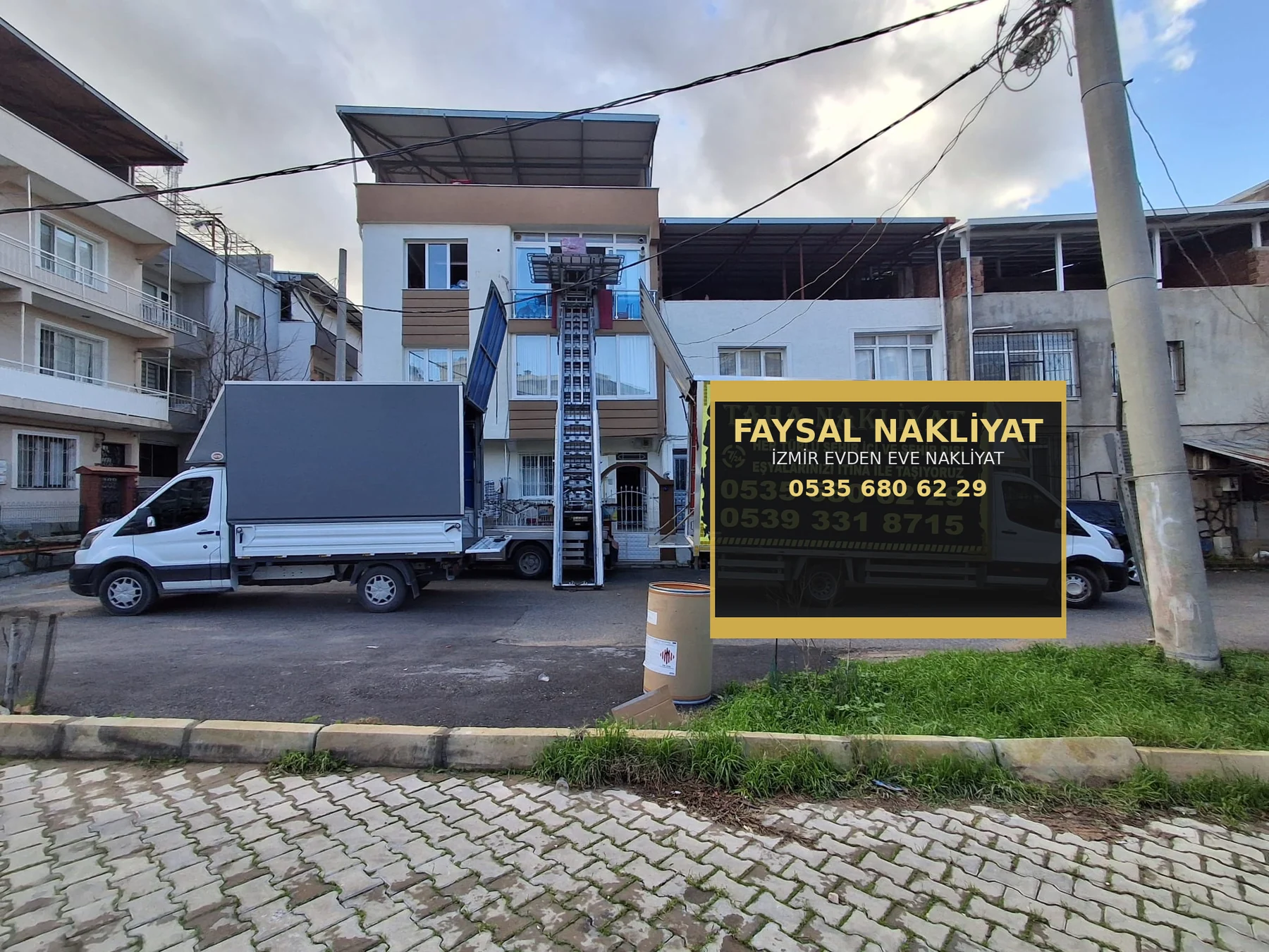 Faysal Nakliyat araç filosu ve asansörlü taşıma